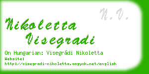 nikoletta visegradi business card